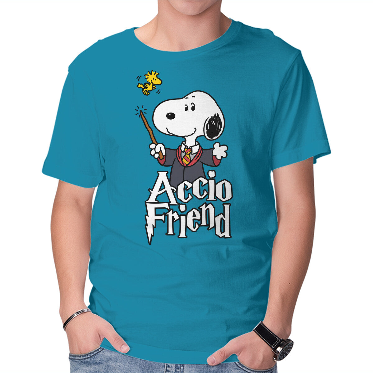 Unisex Crew Neck T-Shirt Accio Friend Graphic Short Sleeve Casual Tee XL