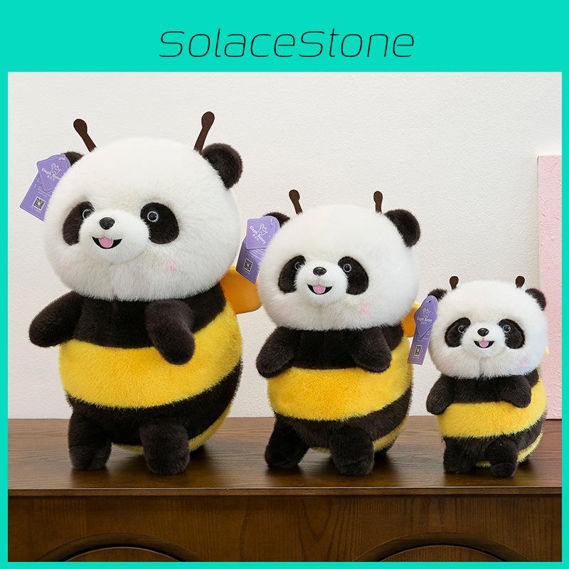 Turned Panda Cute Bee Plush Toy Cartoon Kid Sleep Accompany Girl Gift Holiday