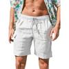 Sommarmode Herr Bomullsshorts Hawaii Strandstil Lätta Andningsbara Fickshorts Dragsko Casual Korta Byxor