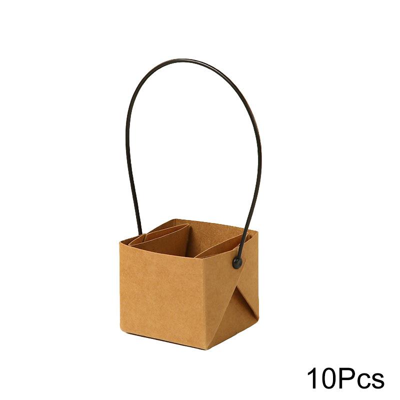 

10 шт. коробка для суккулентных растений, водонепроницаемая подарочная упаковка, сумка для хранения на день рождения, корзины для хранения, переносная с ручкой, квадратное украшение для дома
