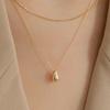 LUNNE 14k Simple Waterdrop Necklace (14k Gold) #NE01