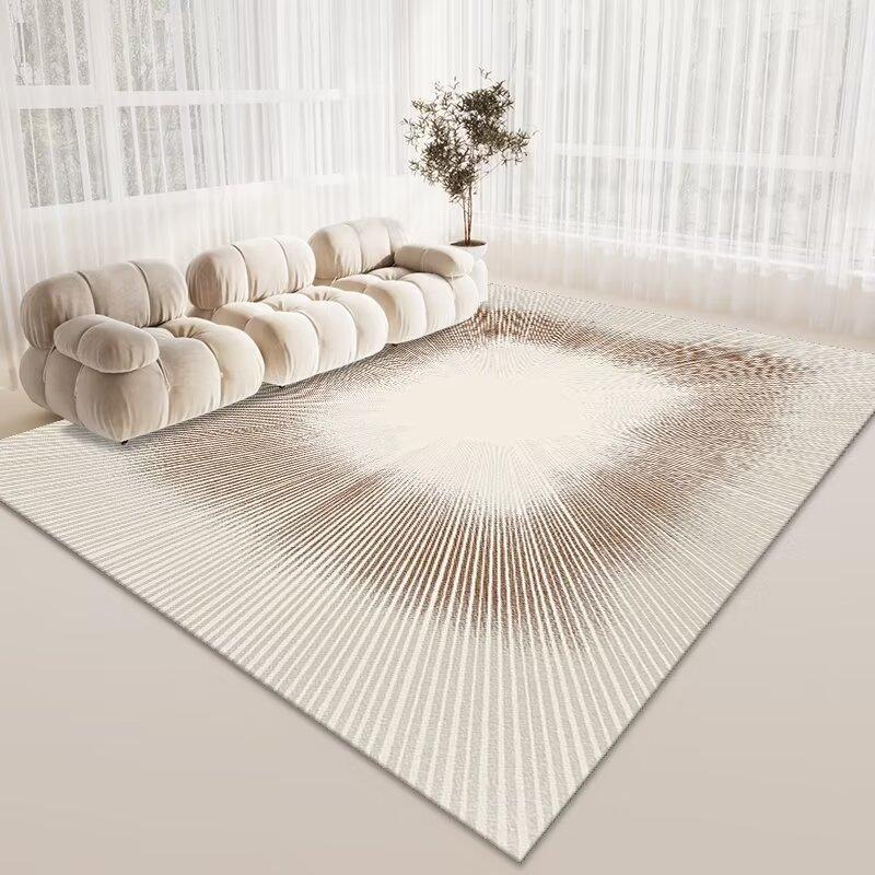 Wind Living Room Coffee Table Carpet, Room Bedroom Crystal Velvet Floor Mat, Home Dirt-Resistant Large Area Full Floor Mat