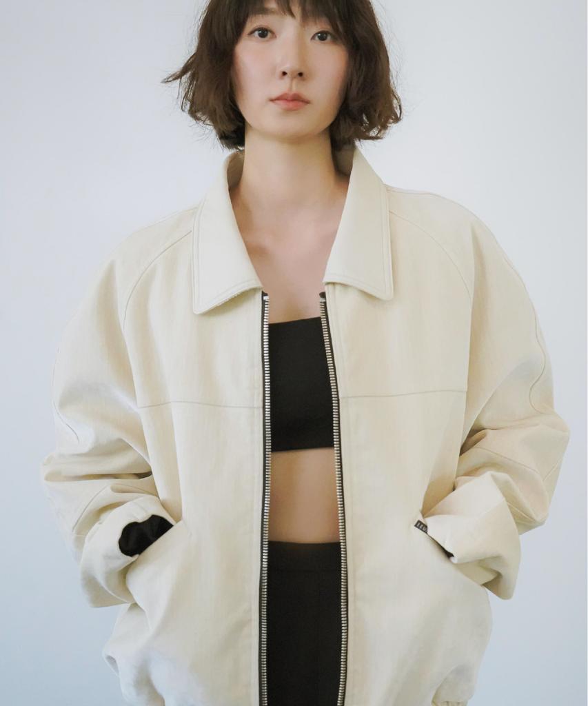 Leunnet Velvet Mute Denim Jacket / Ivory