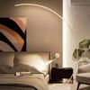 Minimalist Curved LED Floor Lamp for Living Room Art Showrooms