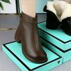 High-quality Soft Leather Short Boots 2025 Winter New Thick Heel Non-slip Lightweight Soft-soled Martin Boots Piled and Thickened Cotton Shoes