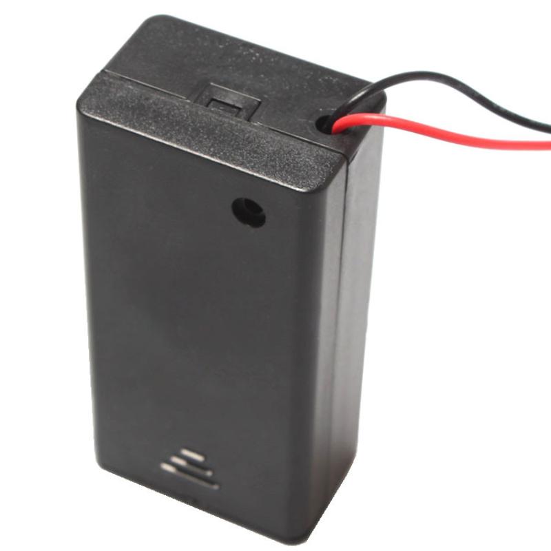 1Pcs New Batteries Plastic Shell 3X Aa Rectangular Embedded Battery Holder Storage Box Case 4.5V With Cover