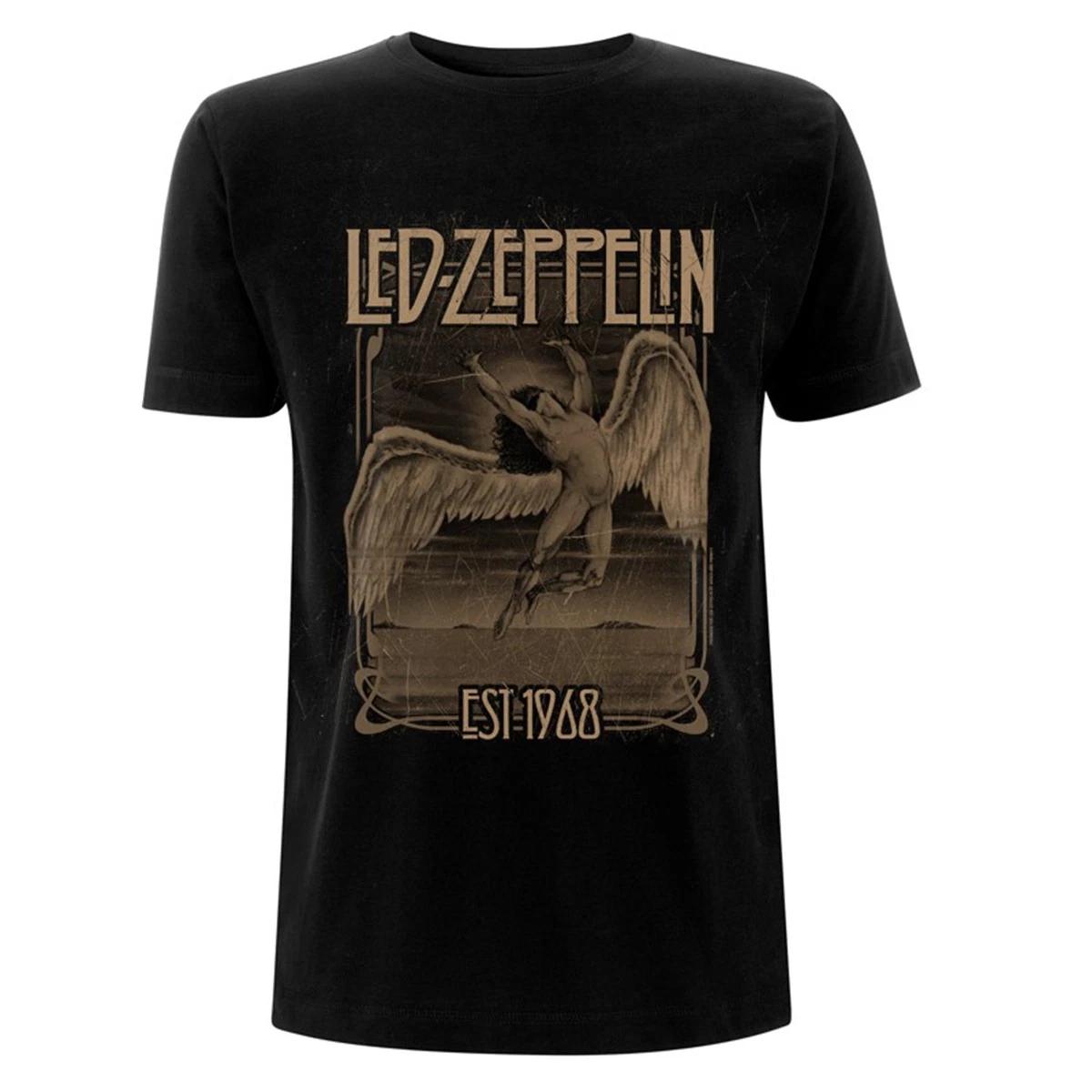 

Led Zeppelin Faded Falling Black Официальная футболка мужская унисекс 4XL