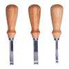 3pcs Wide Mouth Edge Skiving Tool Wooden Handle Leathercraft Trimmer  DIY Leatherwork