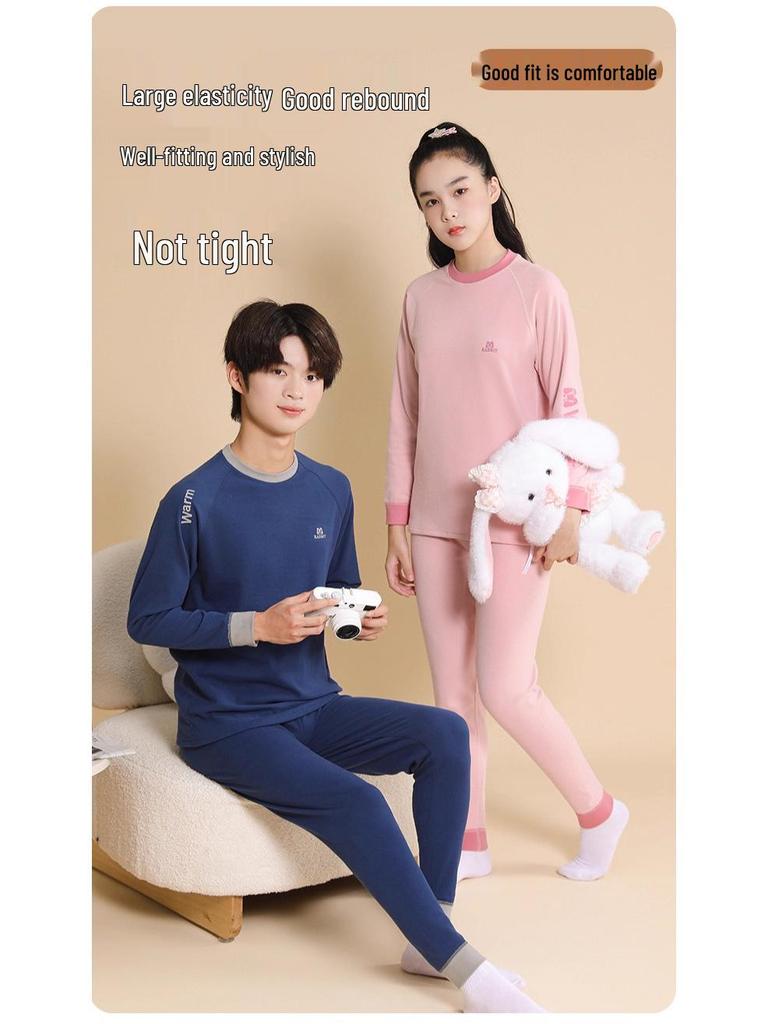 Children's Warm Velvet Underwear Set for Boys & Girls - Autumn/Winter Collection