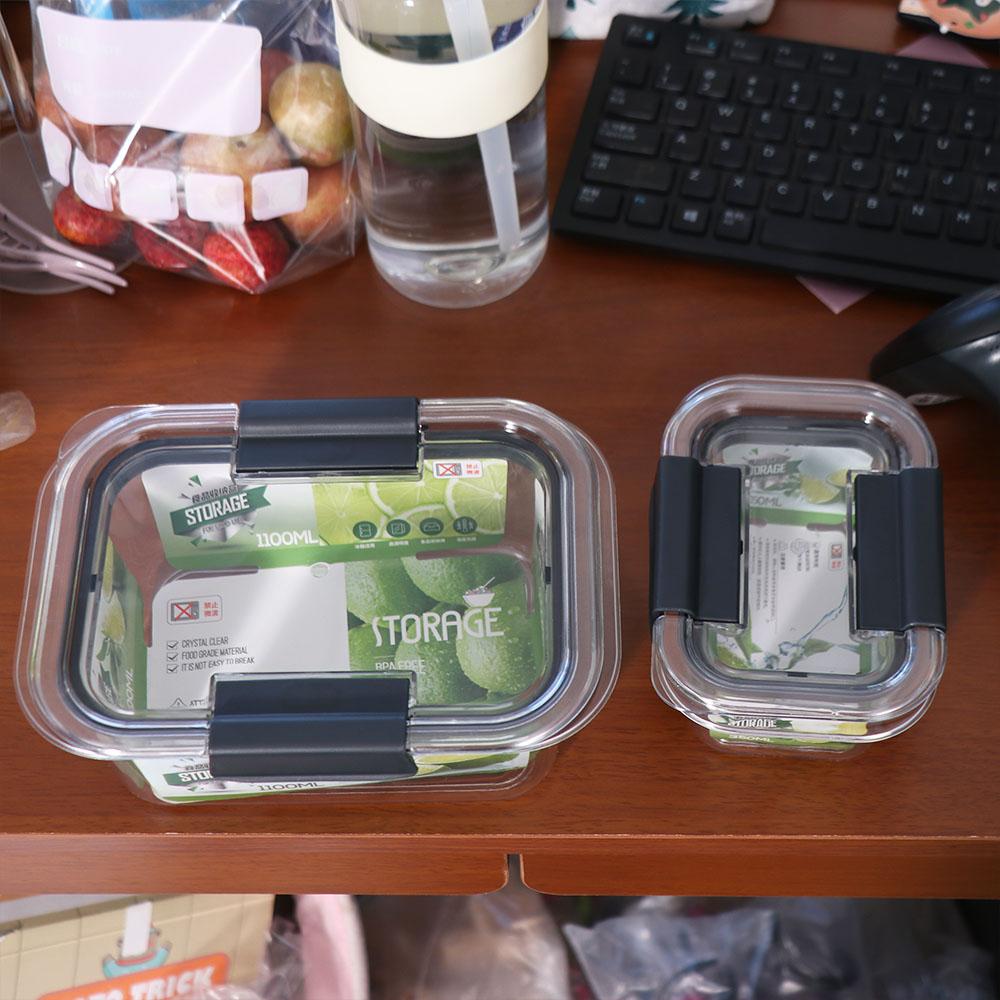 Leak-Proof Fresh-keeping Box Transparent Lunch Box Kitchen Food Container Crisper  Office