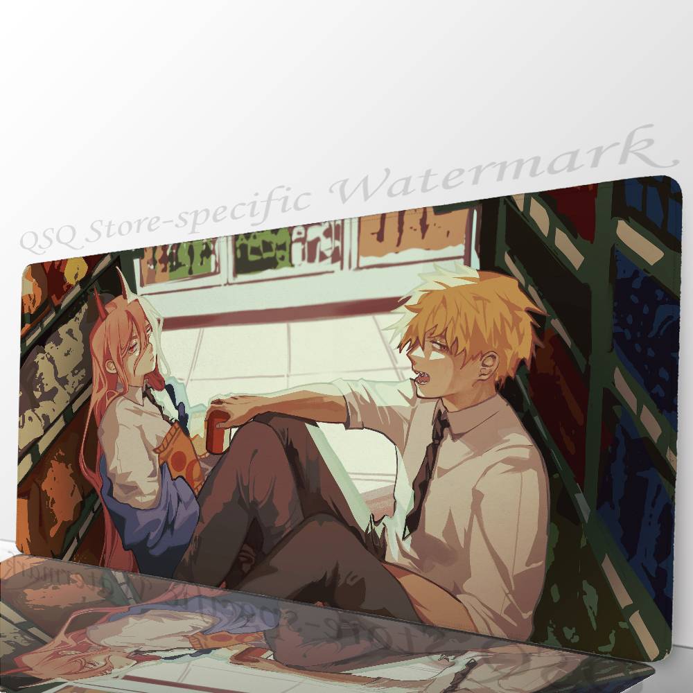 Denji Anime Chainsaw Man Mousepad Mouse Mat Desk Mat With Pad Gaming Accessories Prime Gaming XXL Keyboard Pad Padding Mat