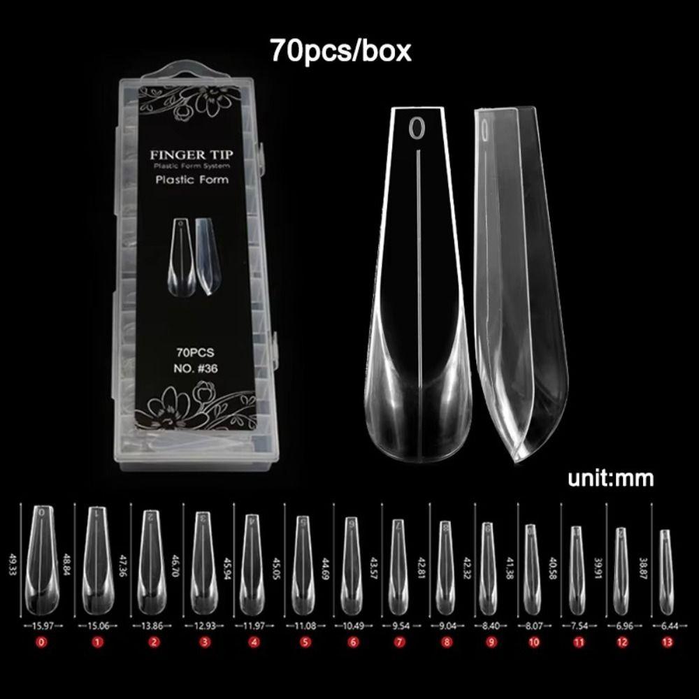 Reusable Advanced Shape Dual Forms Curved Stiletto 3D Nail Forms New Nail Design Tools