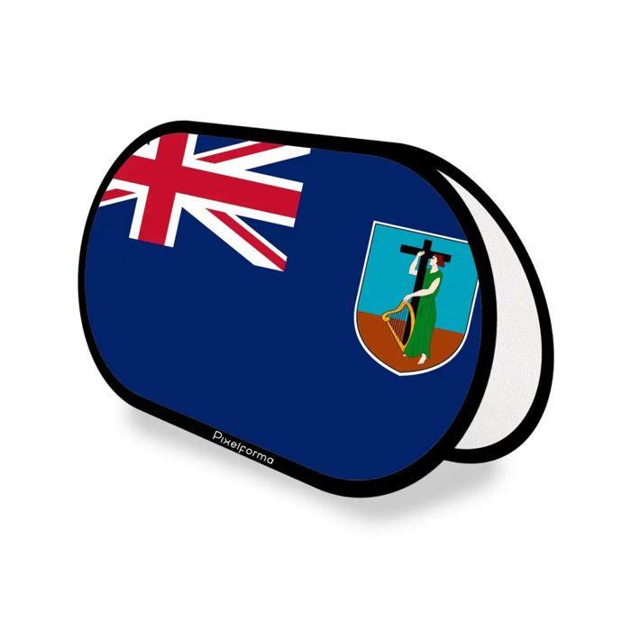 Drapeau - Montserrat - Ovale - 70 x 120 cm - Poliéster - Impressão reto/verso
