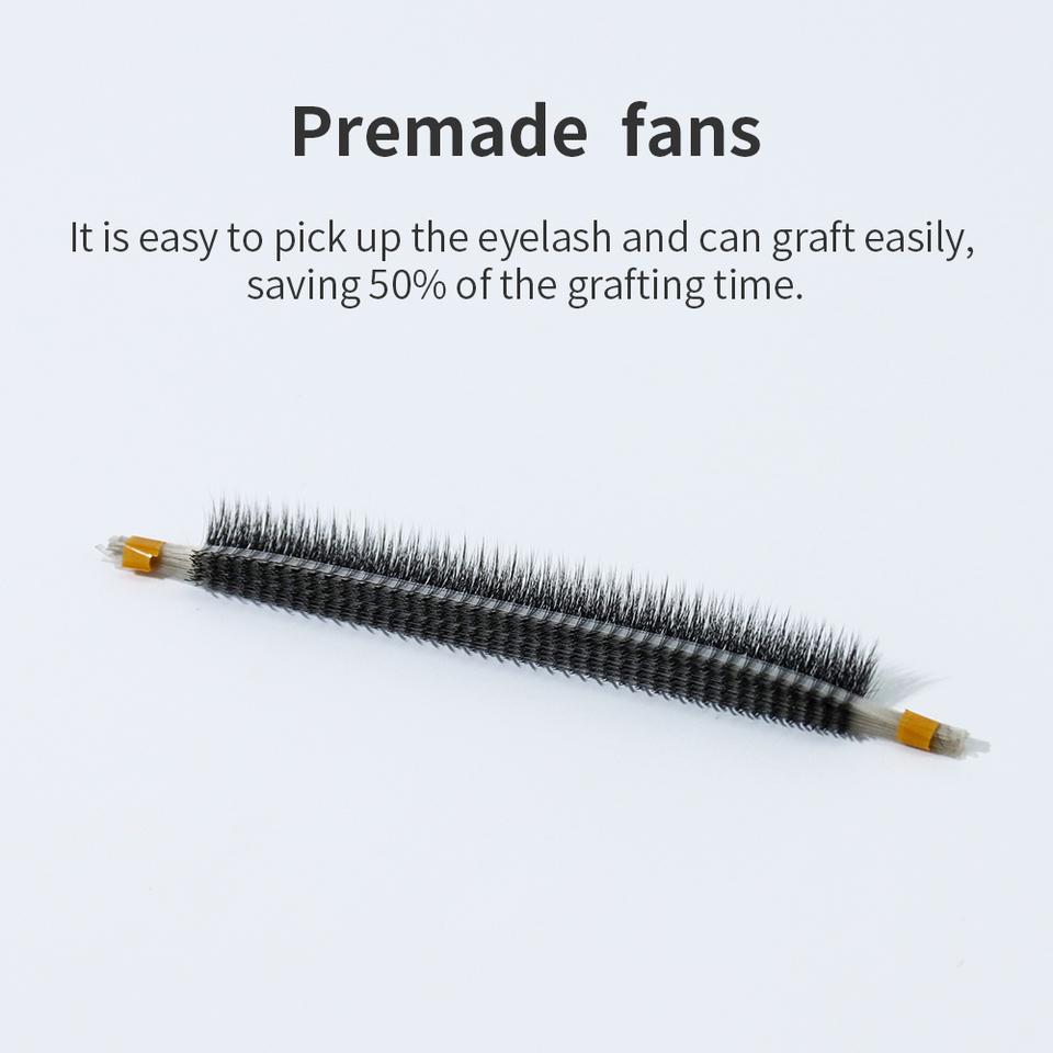 GLAMLASH 2d 3d 4d 5d 6d 600 Fans Premade Volume Fan C/D Natural Long Natural Soft Handmade Synthetic Hair Eyelashes Extension