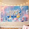 Happy Birthday Banner Hintergrund, Party Foto Hintergrundtuch für Feier, Girlande Flaggen Dekoration für Kinder Frauen, Happy Birthday Zubehör