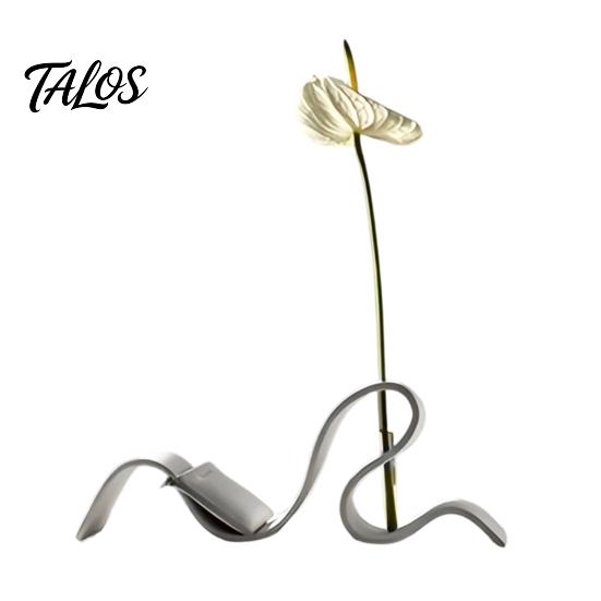 3D Printed Wave Bookshelf, Modern Abstract Ribbon Style Book Stand, Elegant Desk Organizer for Book Magazines, Flower Vase Home Office Decor