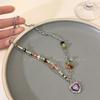 2023 Trend: Seven-Color Stone Heart Epoxy Necklace for Women - Sweet & Cool Clavicle Chain