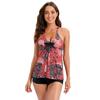 Kvinne Ny kolleksjon Sport badedrakt Bikini Chic Lotus Leaf Print Todelt sett Tankini europeisk stil