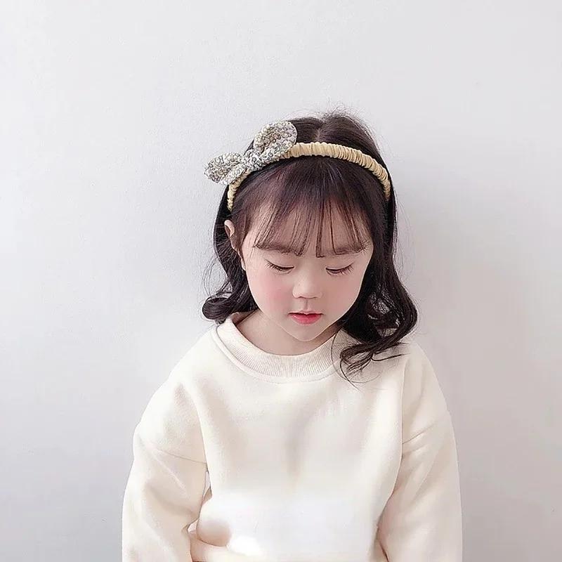 Retro Flowers Print Kids Hairband Bowknot Headband Cloth Rabbit Ears Women Girls Accessories Head Hoop Hair Clips for Women
