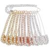 12PCS Shiny Pins Rhinestone Safety Pins Gold Rhinestone Large Brooches Pins Fancy Safety Pins  Women