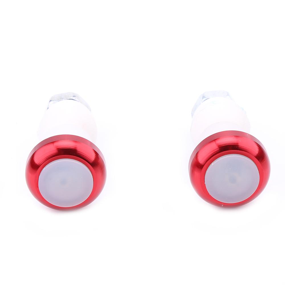 1 Pair Cycling   Handlebar End Red LED Plug Light   Warning Lamp (black)