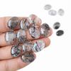 Black Rutile Quartz Oval Cabochon – 18x13 Mm Flat Back Gemstone for Jewelry Making