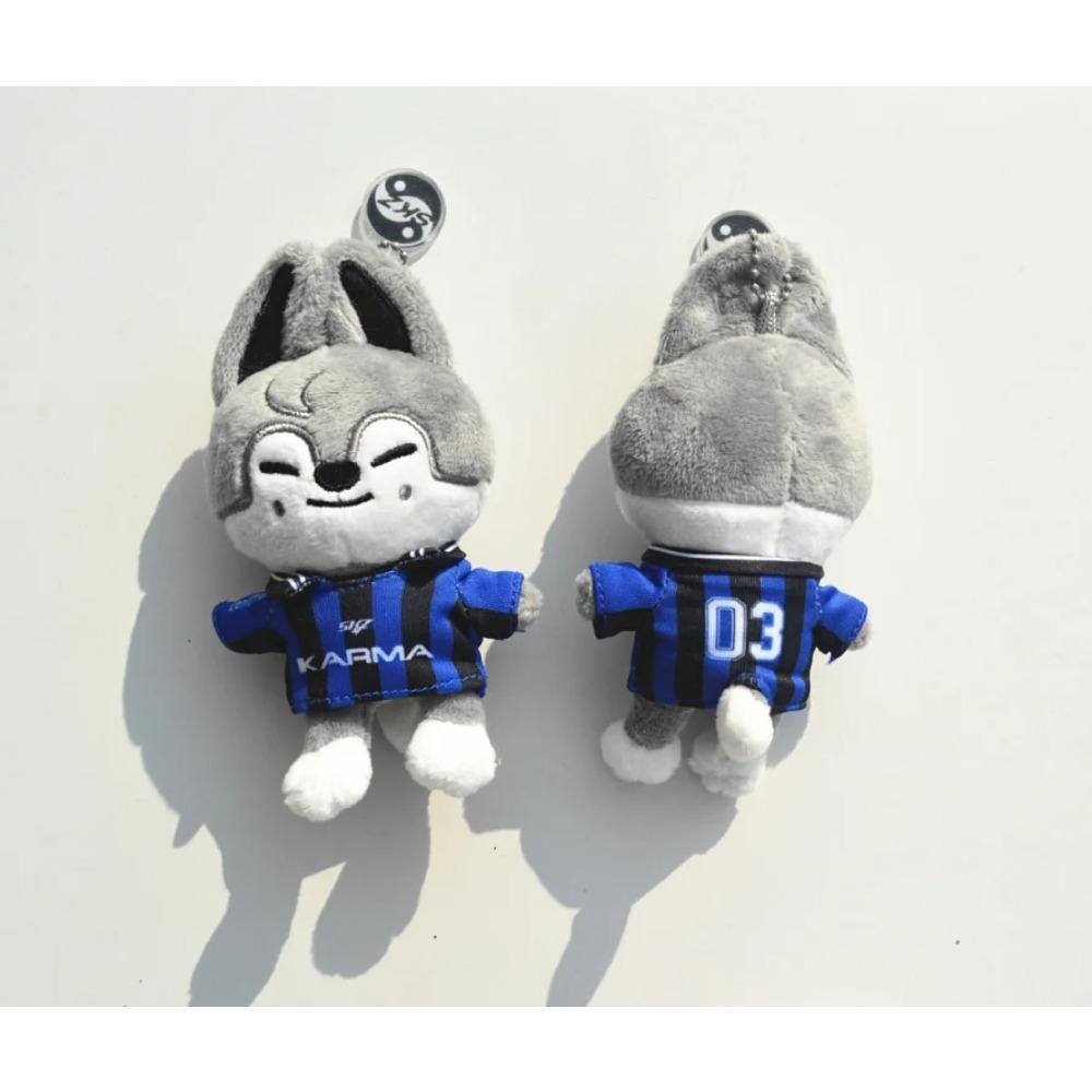 Νέο SKZOO Stray Kids Μπλε Στυλ Μπλούζας Είδωλο Ίδιο Στυλ Τελετή Καταδίωξης Αστεριών Αίσθηση SKZ Θήκη Ανεμιστήρα Bangchan Li Minhao Βελούδινο Μπρελόκ