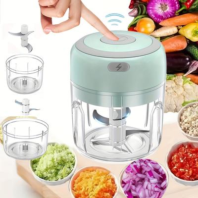 Electric Garlic Chopper, USB Charging Masher, Suitable for Garlic, Ginger, Onions, Vegetables