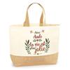 Tote bag - PLANETEE - Aude la vie est plus jolie - jute naturel - imprimé texte - fabriqué en France