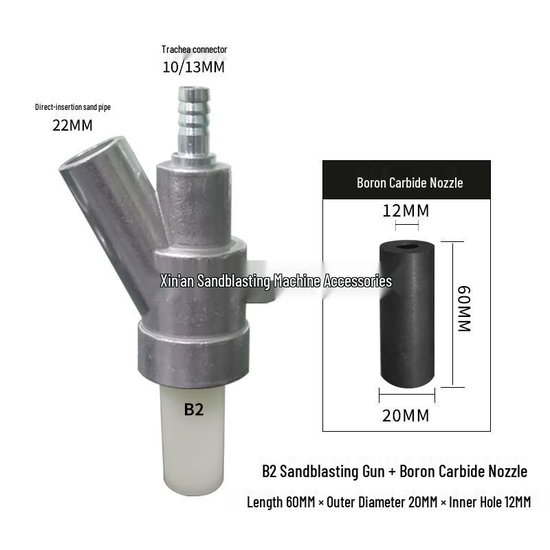 Type B Boron Carbide Sandblasting Nozzle for Manual & Automatic Rust Removal Machines