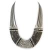 Les Trésors De Lily [N8143] - Silver Gray 'Cléopatra' Designer Necklace