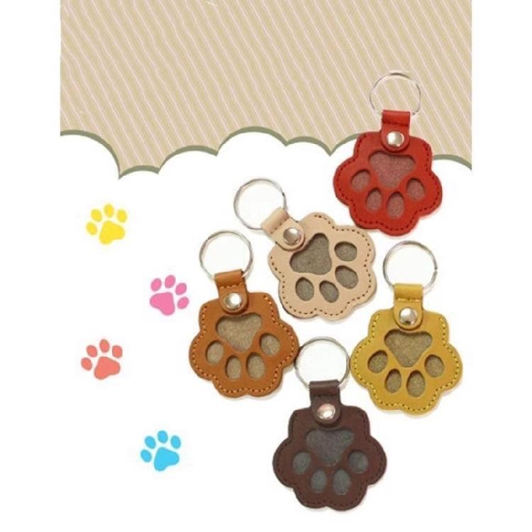 Decorative Leather Keychain with Pet Hair Storage Soft Sturdy Design Pet Hair Keyring for Personal Belongings