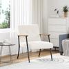 Armchair Cream Textured Wool Like Fabric