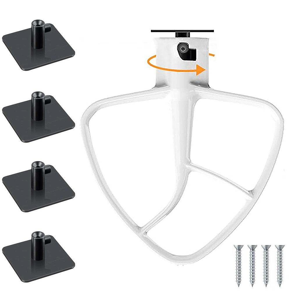 4 szt. Uchwyty na akcesoria do miksera stojącego z 4 śrubami Do przechowywania trzepaczki z elastyczną krawędzią
