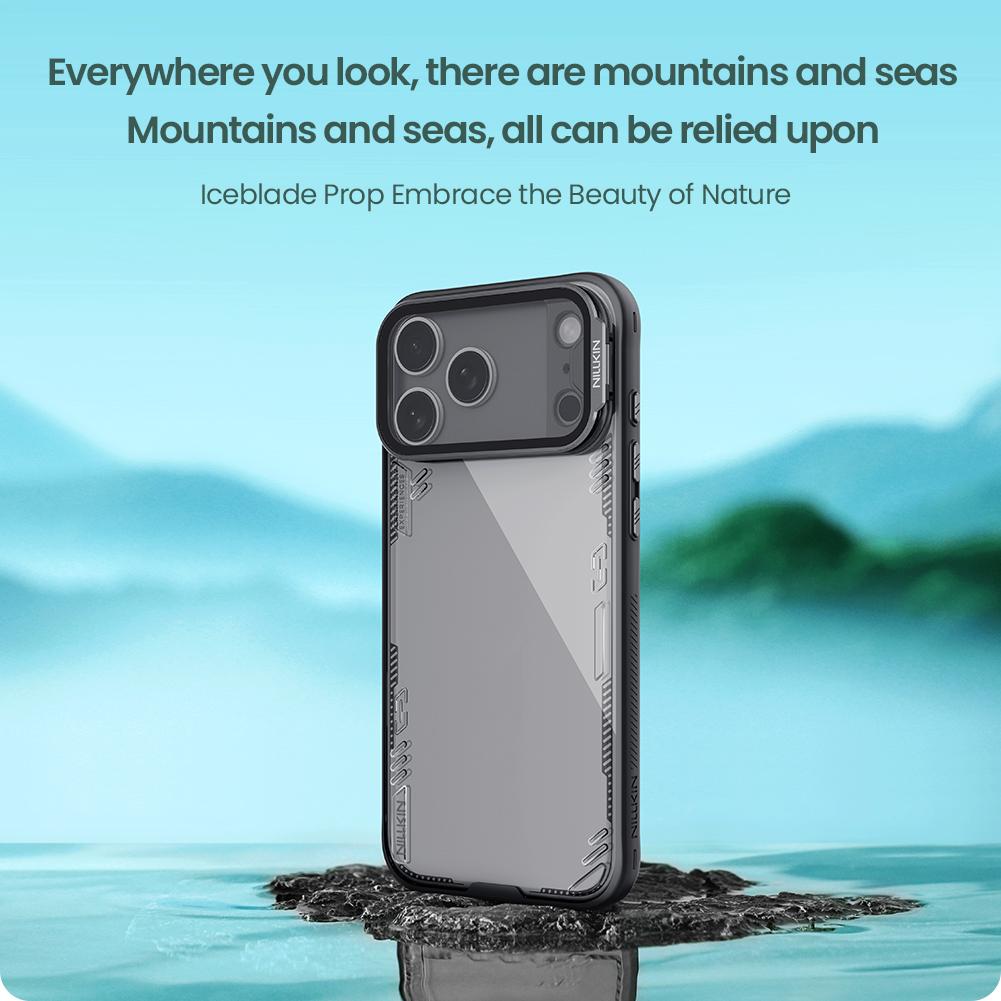 NILLKIN For iPhone 17 Pro Max Phone Cases UV Resistant TPU+PC Hard Back Cover New Metal Camera Stadn Case
