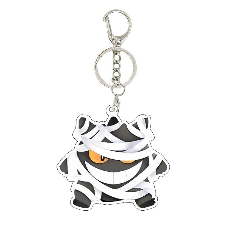 Anime Cartoon Gengar Halloween Day Acrylic Keychain Kawaii Pocket Figure All Saints' Day Creative Pendant Decoration Gifts Toys
