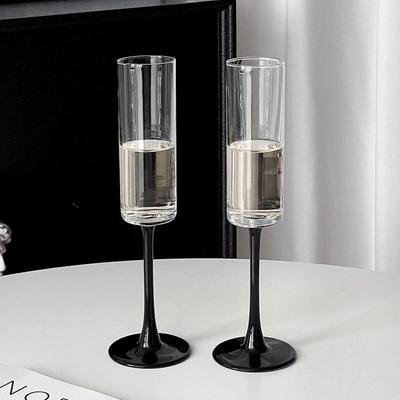 ZISIZ European Style Red Stem Champagne Glass