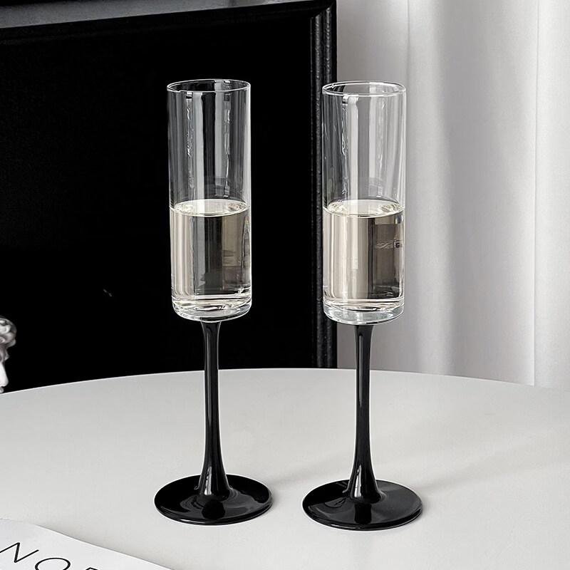 ZISIZ European Style Red Stem Champagne Glass