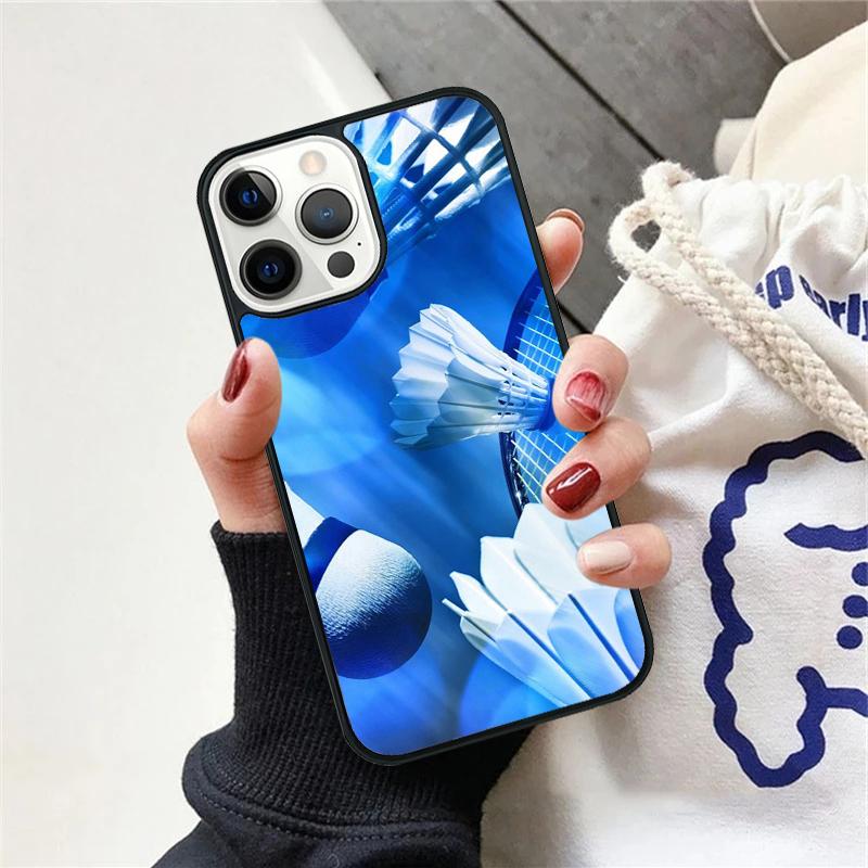 Badminton Sport Phone Case For iPhone 17 Air 15 16 Cover 11 13 14 Pro Max 12 Plus Max Fundas