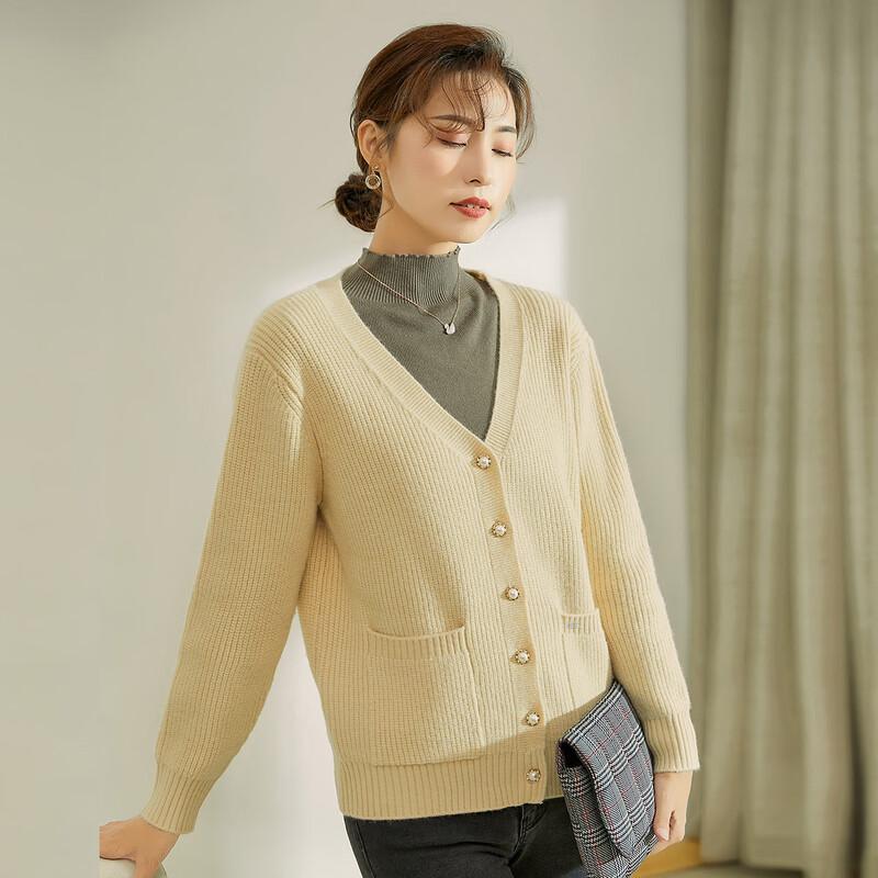 Pasite Women's Single-Breasted Knit Cardigan