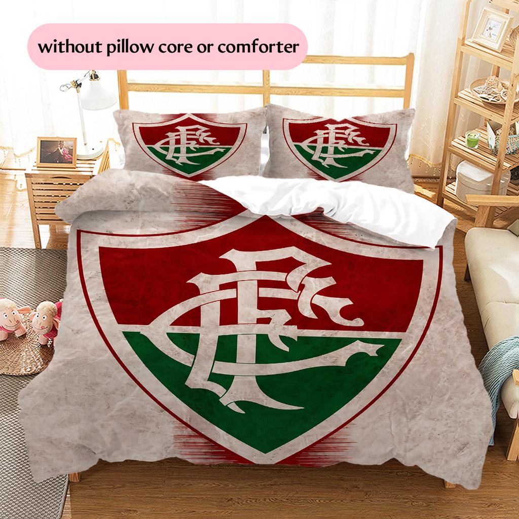 Fluminense FC Pattern Bedding Quilt Set Home Decoration Gift (1 * duvet cover + 2 * pillowcase without core)