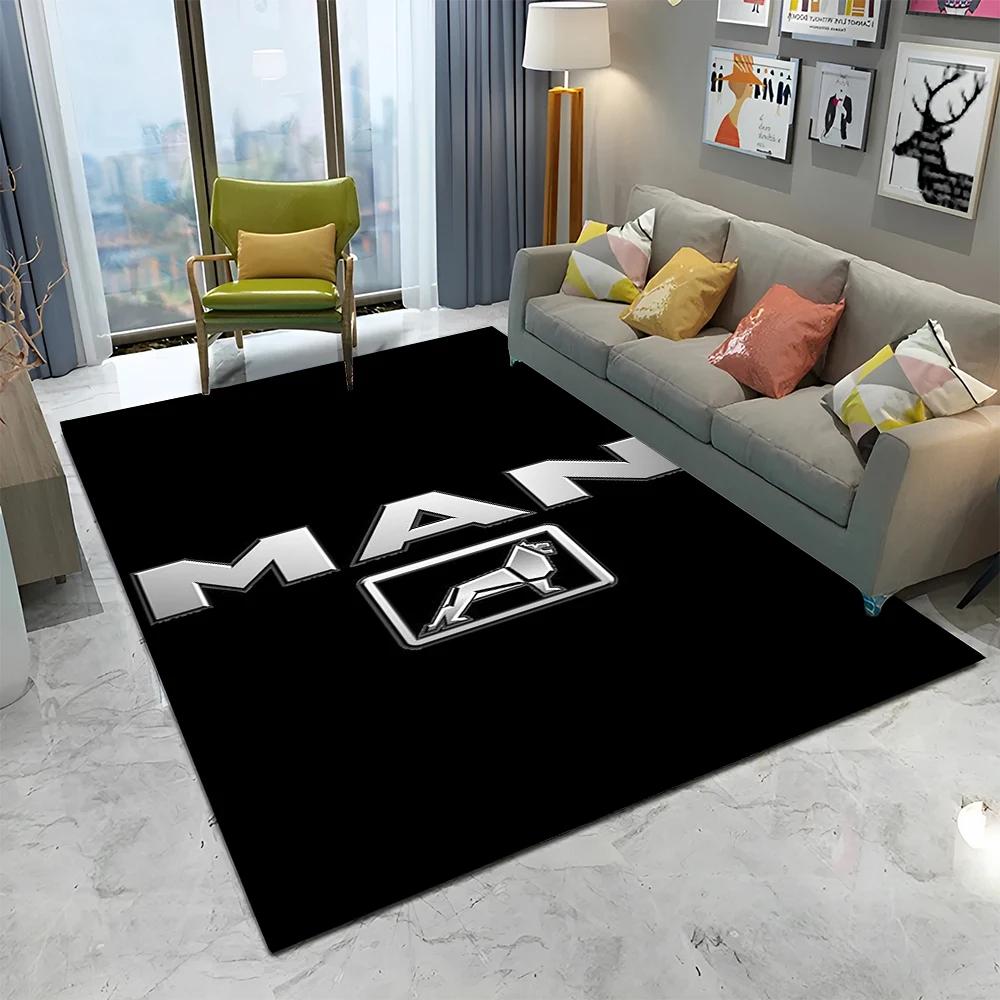 3D Printing Man Truck Logo Series HD Carpet Rug for Home Living Room Bedroom Sofa Doormat Decor,kids Area Rug Non-slip Floor Mat