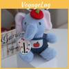 Cute Elephant Plush Toy Keychain With Patterned Scarf For Kids