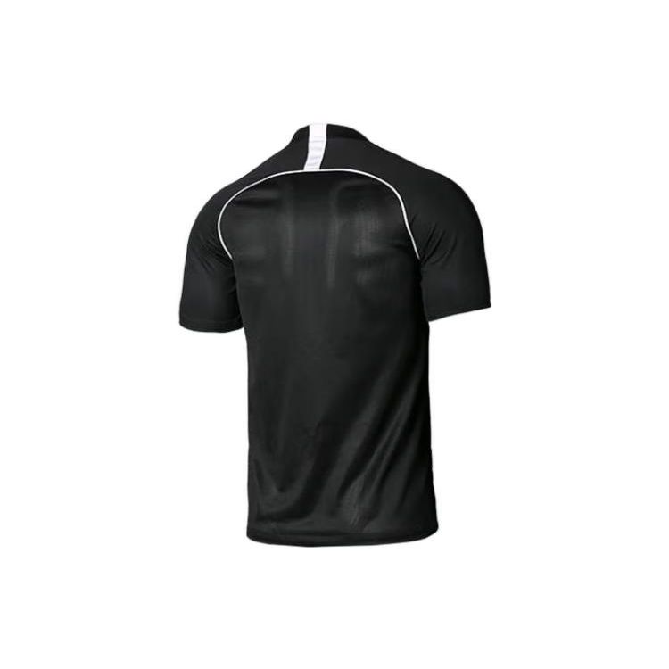 Nike Logo Print Round Neck Quick-Dry Football Short Sleeve T-Shirt Men Tops Black At6018-010