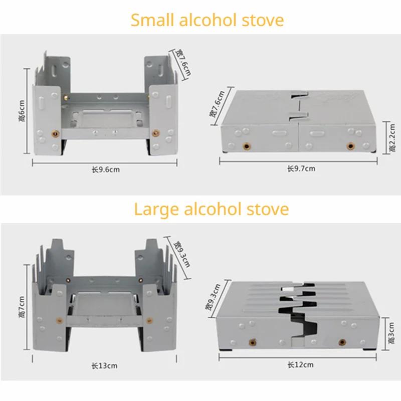 Bærbar Camping Alkoholovn Brænder Solid Alkoholbrændstof Foldbar Ovn Udendørs Mini Spiritus Madlavning Madlavningsudflugt Picnic Grill Voks Ovn