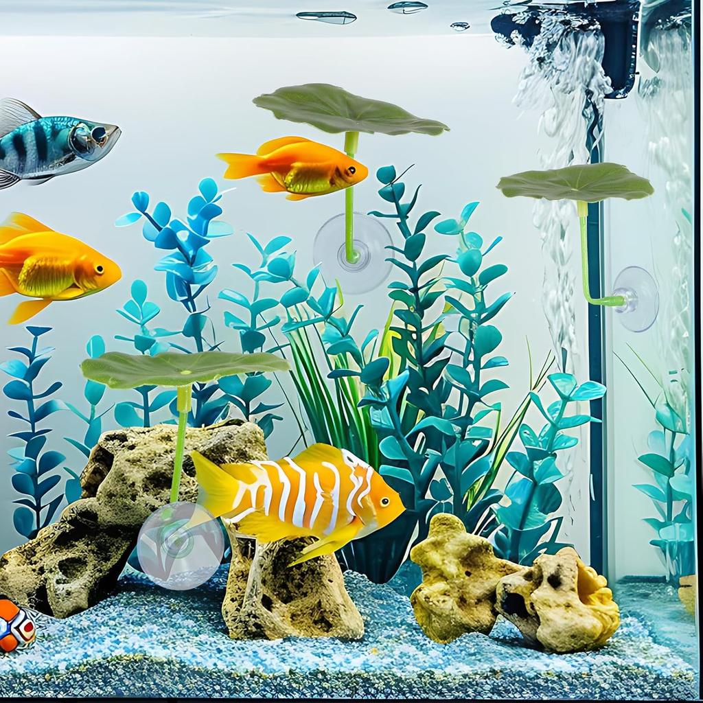 3 Pcs Betta Fish Leaf Hammock Soft Aquarium Decor Plastic Plants Practical Resting Spot Betta Fish Tank Decoration for Sleeping Resting Hiding
