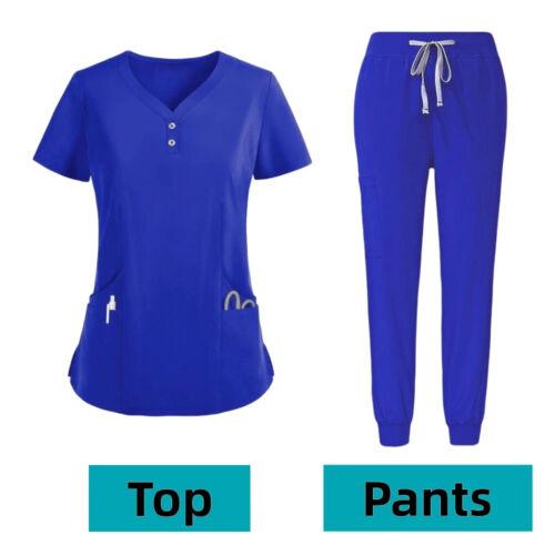 Unisex Medical Uniforms For V-Neck Nurse Scurbs Set Women Hospital Doctor Workwear Oral Dental Surgery Work Uniform Short Sleeve