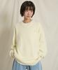 WAIKEI Dolphin Hairy V-Neck Knit Ivory