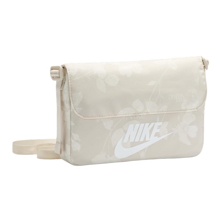 New Nike Sportswear Fabric Crossbody Bag Women's Light Earth Brown & Sail White HJ8505-104