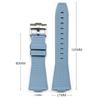 FKM Strap for Tissot PRX Series T137.407/T137.410 Super Player 40mm Convex Fluoro Rubber Quick Release Watch Band Bracelet 12mm